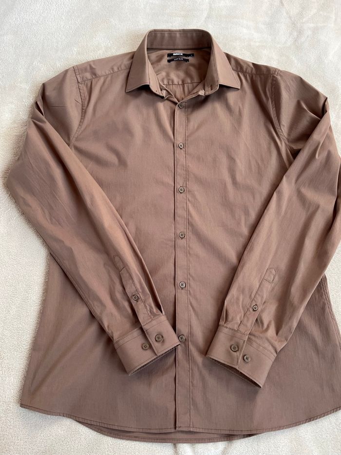 Chemise marron clair pour homme | Brice | Taille L - photo numéro 2