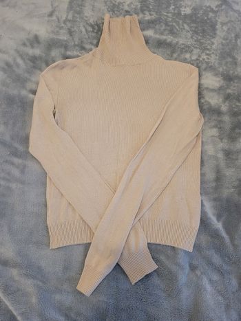 Pull col roulé beige Bershka 36