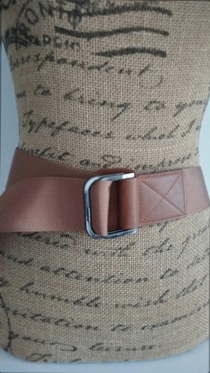 Ceinture souple marron ajustable femme - photo numéro 2