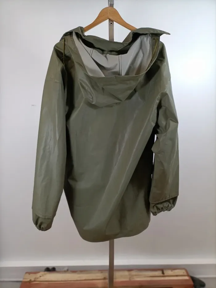 Ciré imperméable vintage vert kaki The Fisher made in France, coupe unisexe, capuche A1367 - photo numéro 9