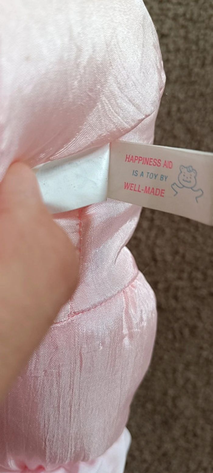 Vintage 90' Superbe peluche Ours rose - photo numéro 6