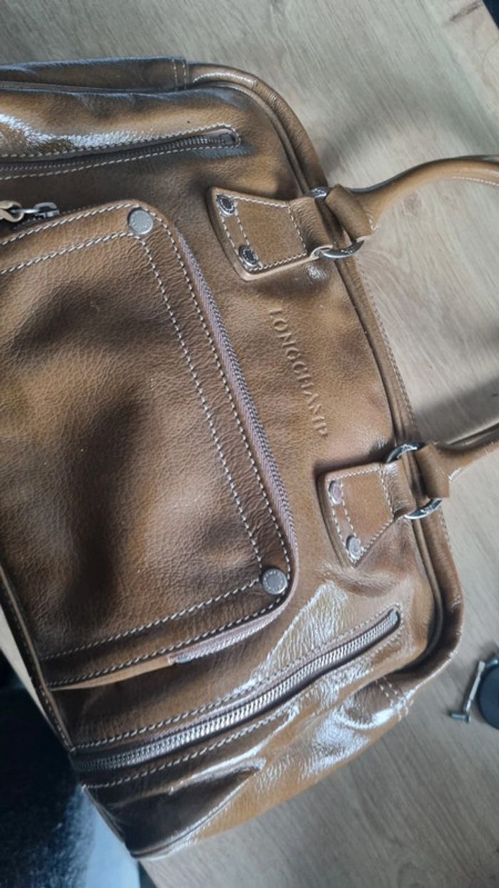 Sac longchamp porte main original authentique en tbe - photo numéro 9