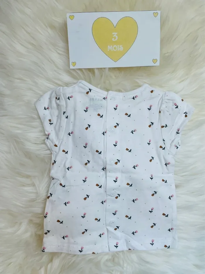 3 mois - lot 2 t-shirts MC - photo numéro 5