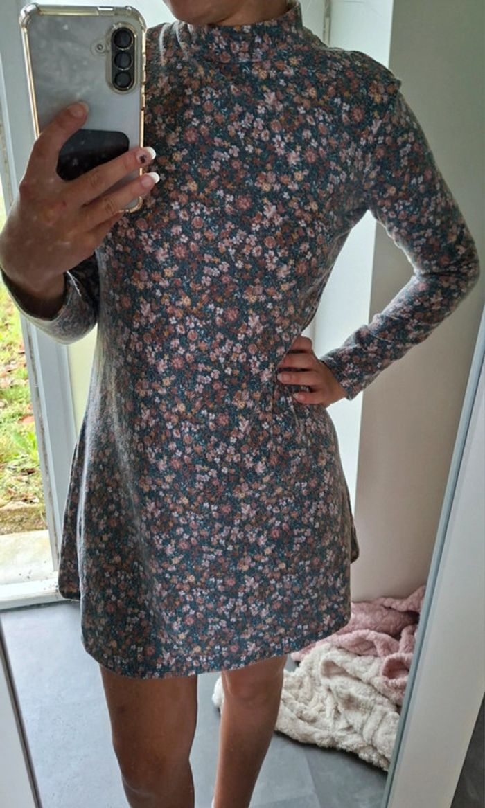 Robe fleurie longue chaude hiver - photo numéro 4