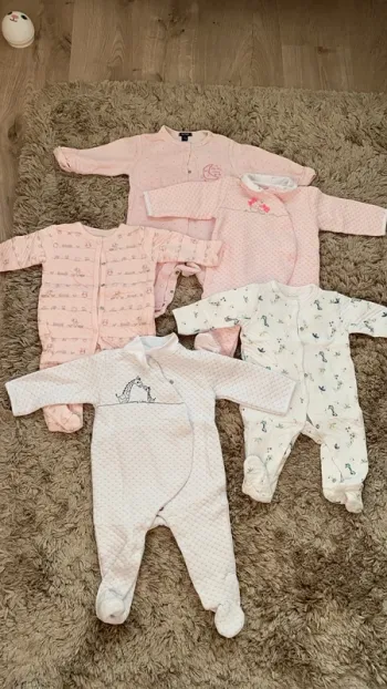 Lot 5 pyjamas hiver petite fille