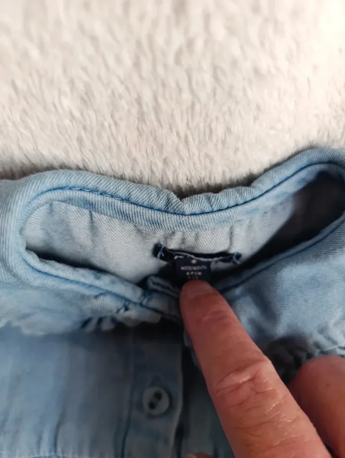 Robe chemise imitation jean , Kiabi 6 mois - photo numéro 2