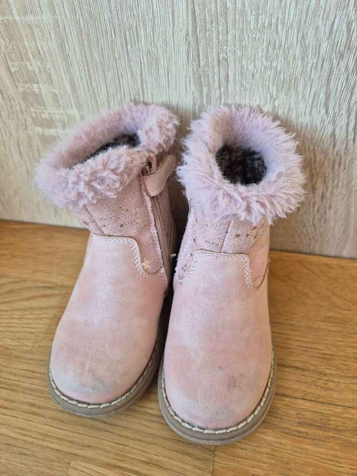 Bottes fourrées rose pailletées - Pointure 21 - photo numéro 4