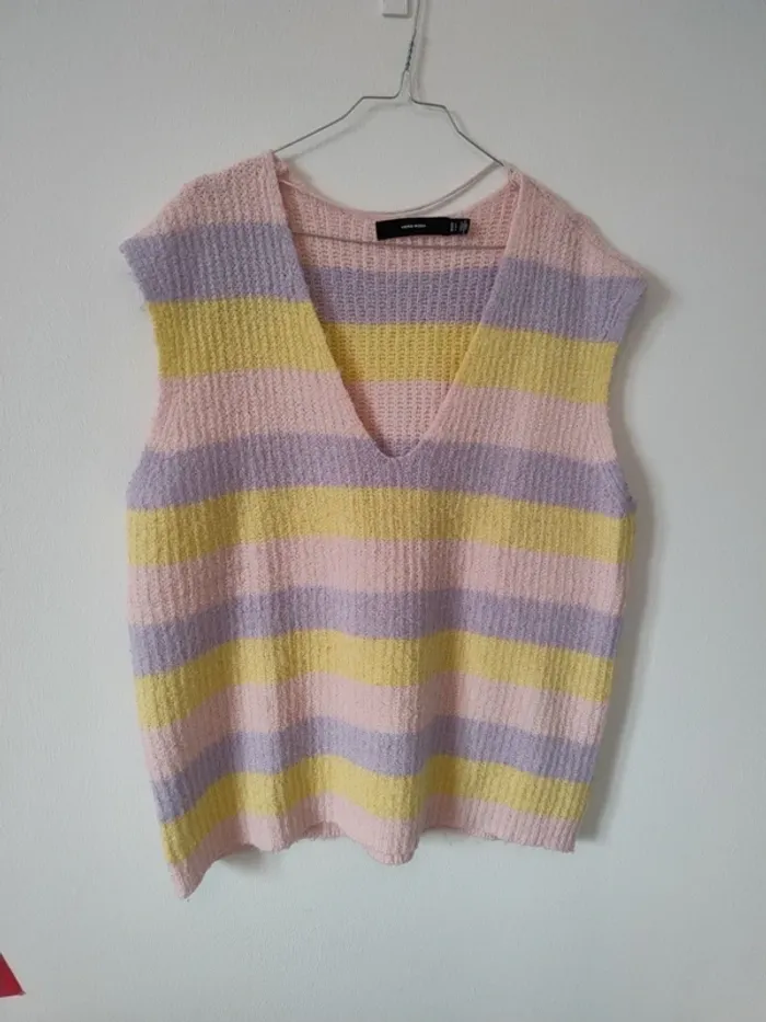 Pull femme sans manches