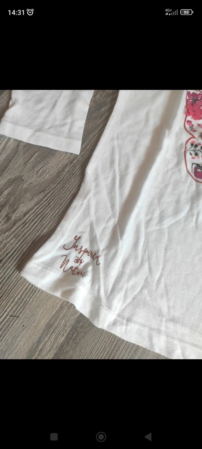 Lot vêtements fille avec legging de sport et t-shirt ou pull fin imprimé papillon - photo numéro 5