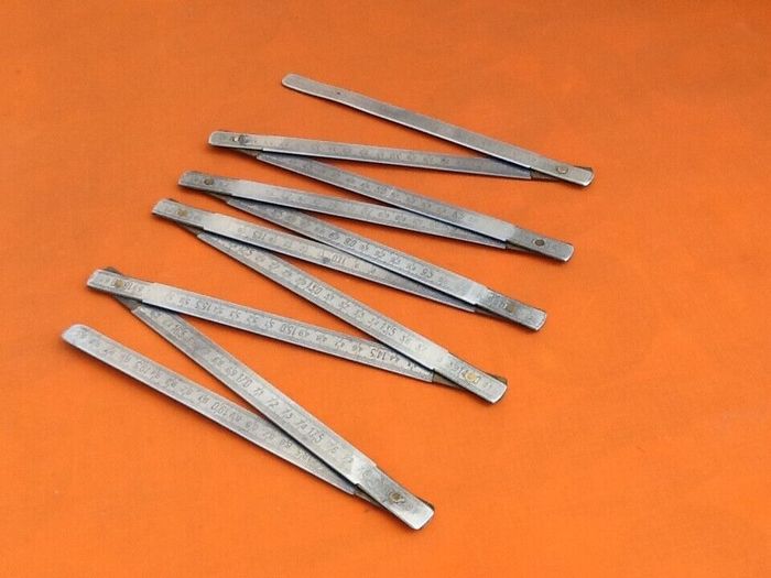 Double mètre pliant LJM (Justin Ledru Manufacture) DURALUMIN - photo numéro 9