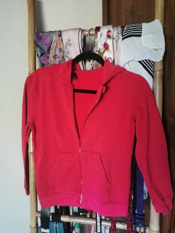 Gilet zippé joghing rouge