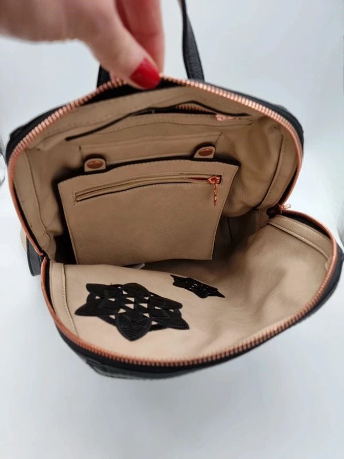 Desigual sac à dos réversible noir/beige Trip Madeira - photo numéro 6