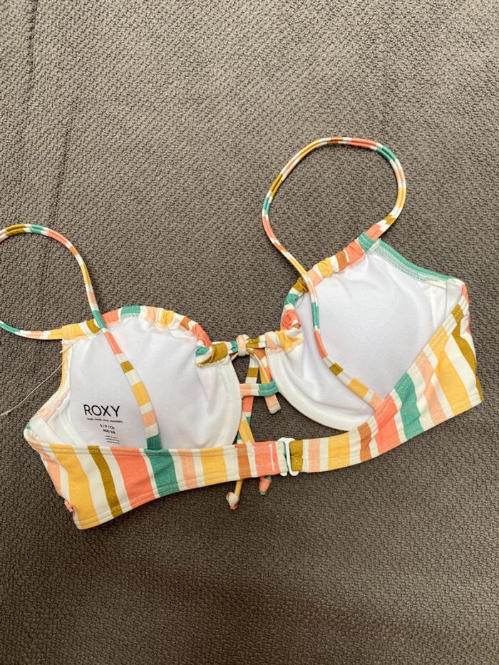 Haut de maillot deux pièces Roxy S rayures multicolores - photo numéro 4