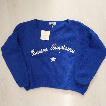 Pull Ineo Couture taille universelle bleu électrique