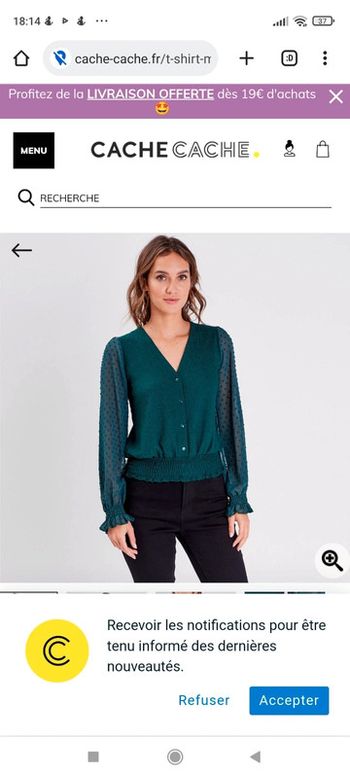 Blouse cache cache S