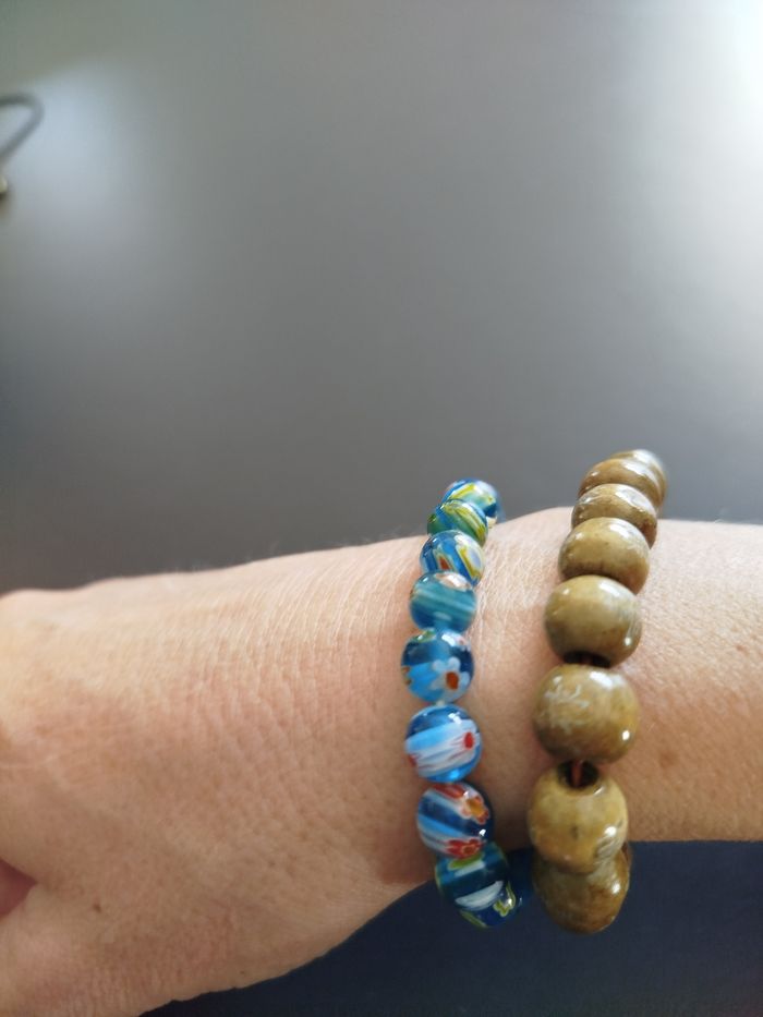 Lot 2 bracelets perles extensibles - photo numéro 2