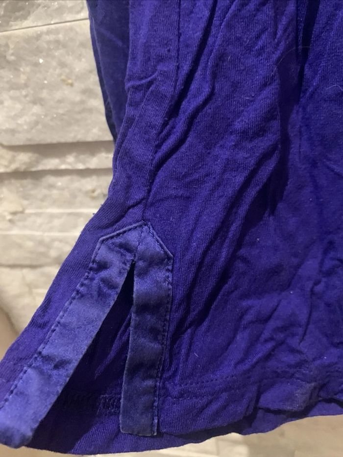 Haut manches longues bleu Soie Karen Millen T6 UK TS - photo numéro 4