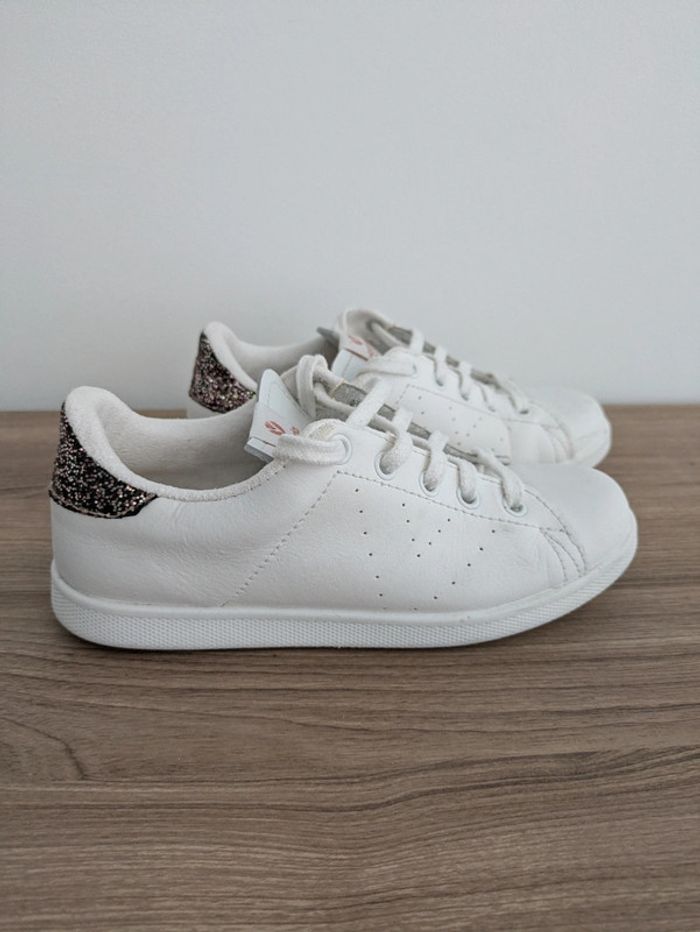 Basket sneakers en cuir blanc Victoria pointure 34 - photo numéro 8