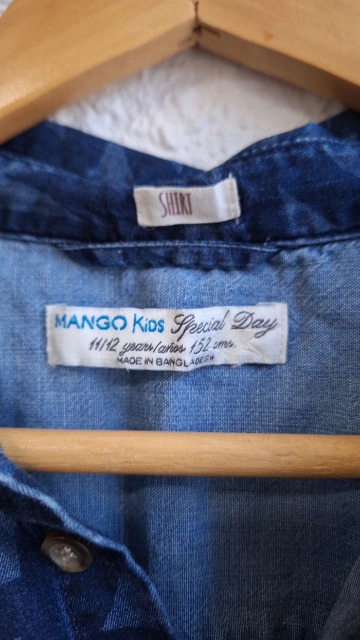 💙 Chemise en jean imprimée MANGO Kids - 11/12 ans (152 cm) 💙 - photo numéro 2