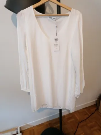 Robe blanche Vero Moda Manches longues fendues