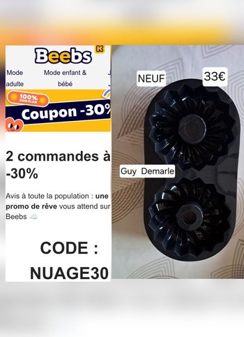 Moule de cuisson Flexipan NEUF en silicone *Guy Demarle*