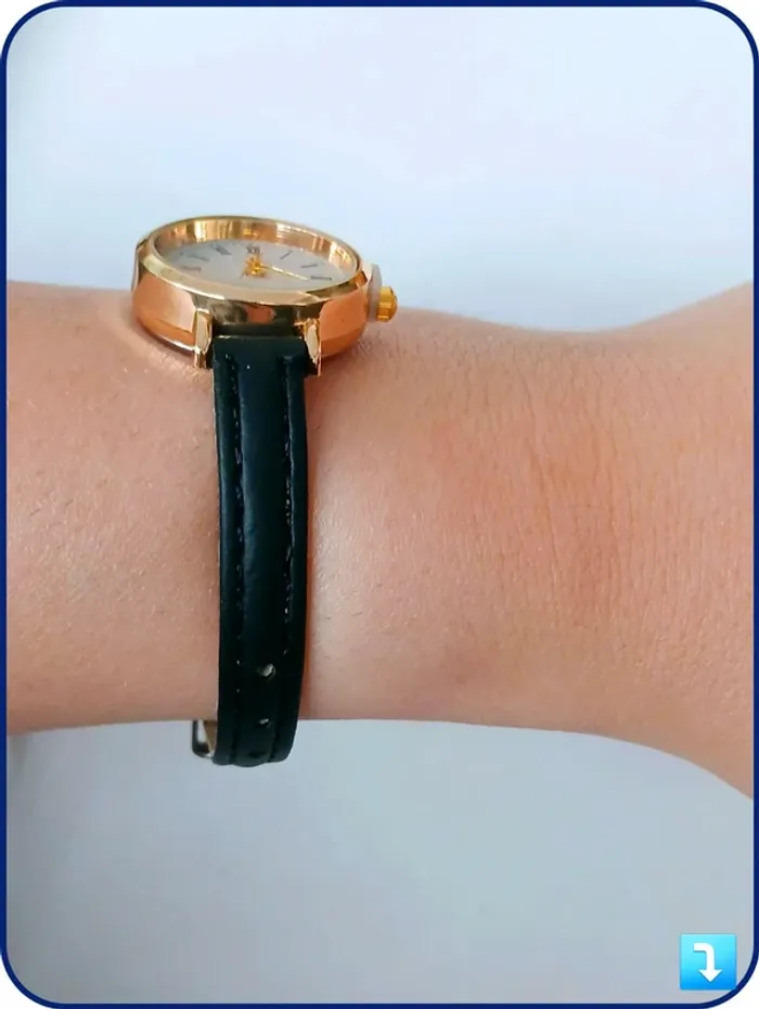 Montre chic au style classique, cadran romain et bracelet raffiné - photo numéro 5