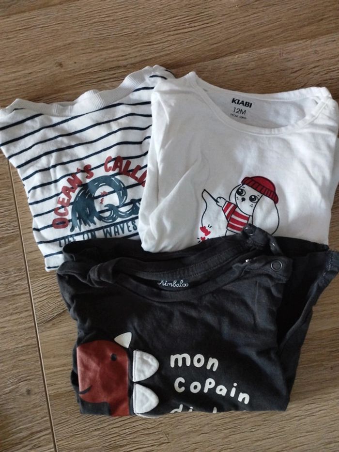 3 t-shirts manche longue