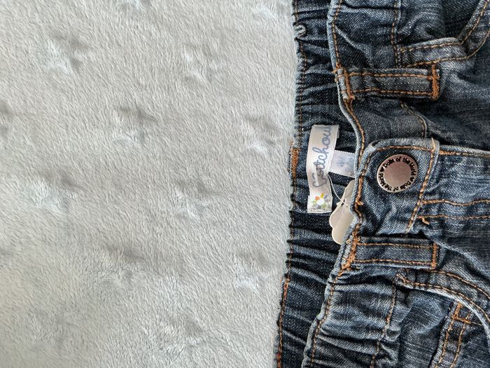 jupe en jean bleu taille élastique 18 mois kitchoun - photo numéro 7