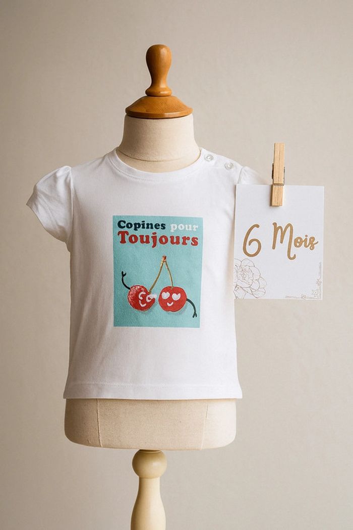 T-shirt blanc manche courte - Gémo - 6mois
