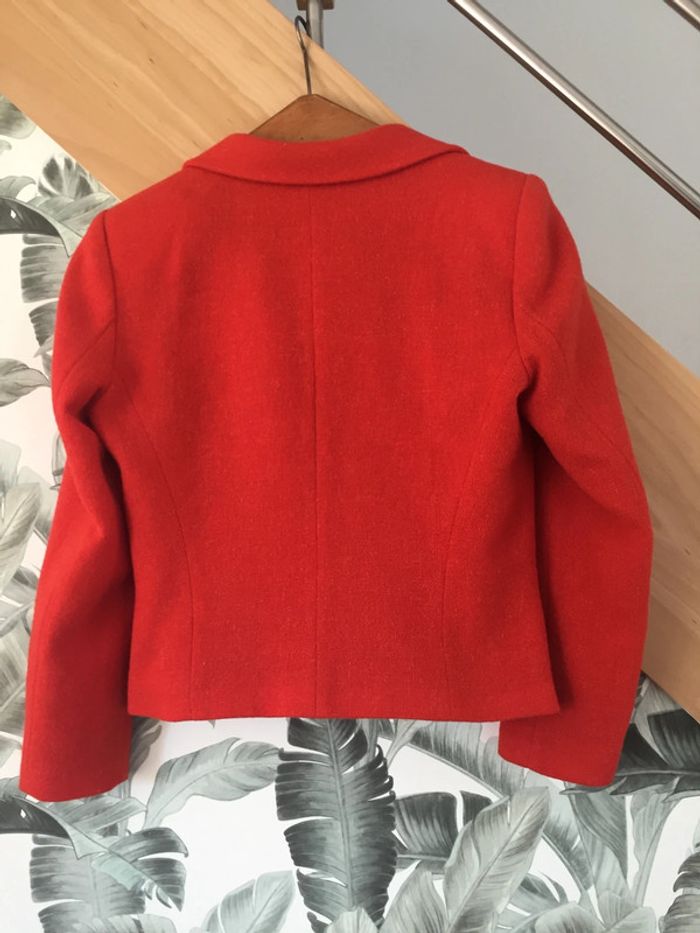Vintage-Veste orange courte, cintrée-Loona Couture - photo numéro 3