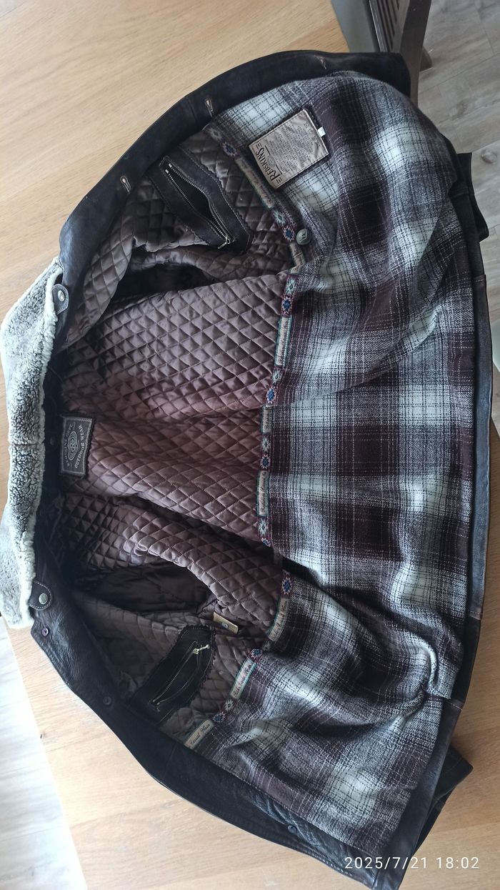 XL Blouson type aviateur cuir chèvre redskins - photo numéro 10