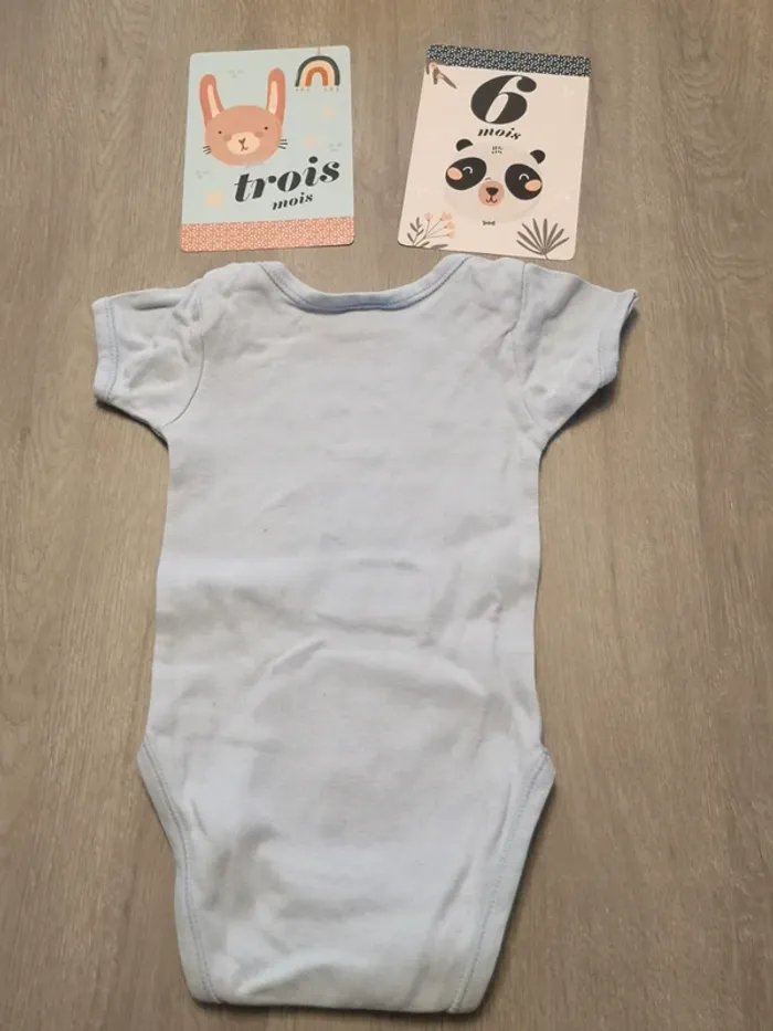 Lot de 2 bodys mixte 6 mois - photo numéro 3