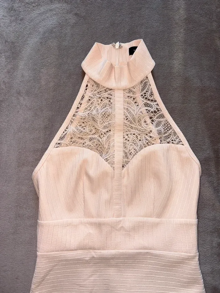 Robe femme new look taille XS couleur rose poudré en très bon état - photo numéro 4