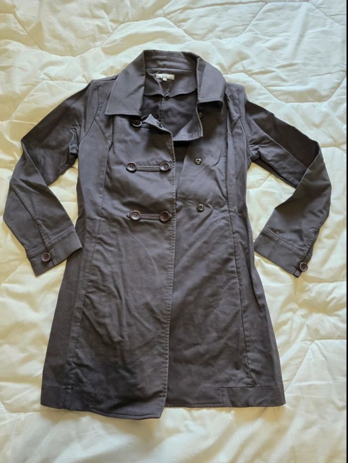 🌟 Trench grise à bouton BnK femme - Taille 40 -