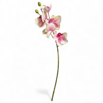 Orchidée Artificielle Blanche et Violette 40 cm Neuf 