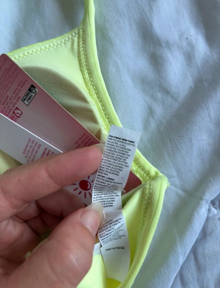 Ensemble set 2 maillots de bain bikini jaune fluo croisé vert taille XS/34 neuf - photo numéro 14