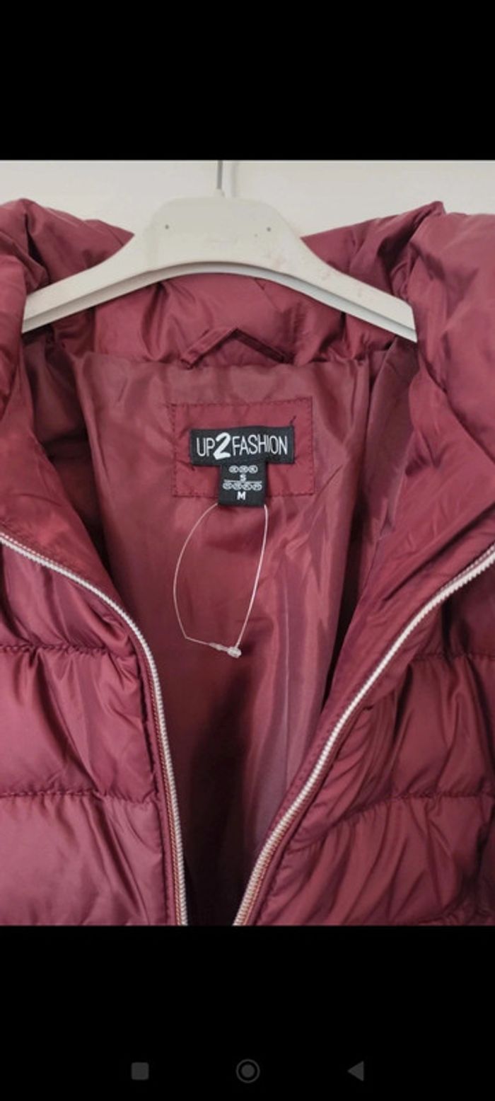 Doudoune mi longue bordeaux bien chaude taille M - photo numéro 6