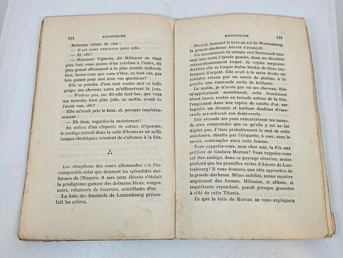 Ancien roman.
"Kœnigsmark", de Pierre Benoit.
Alban Michel. 
318 pages. 
En l'état - photo numéro 5