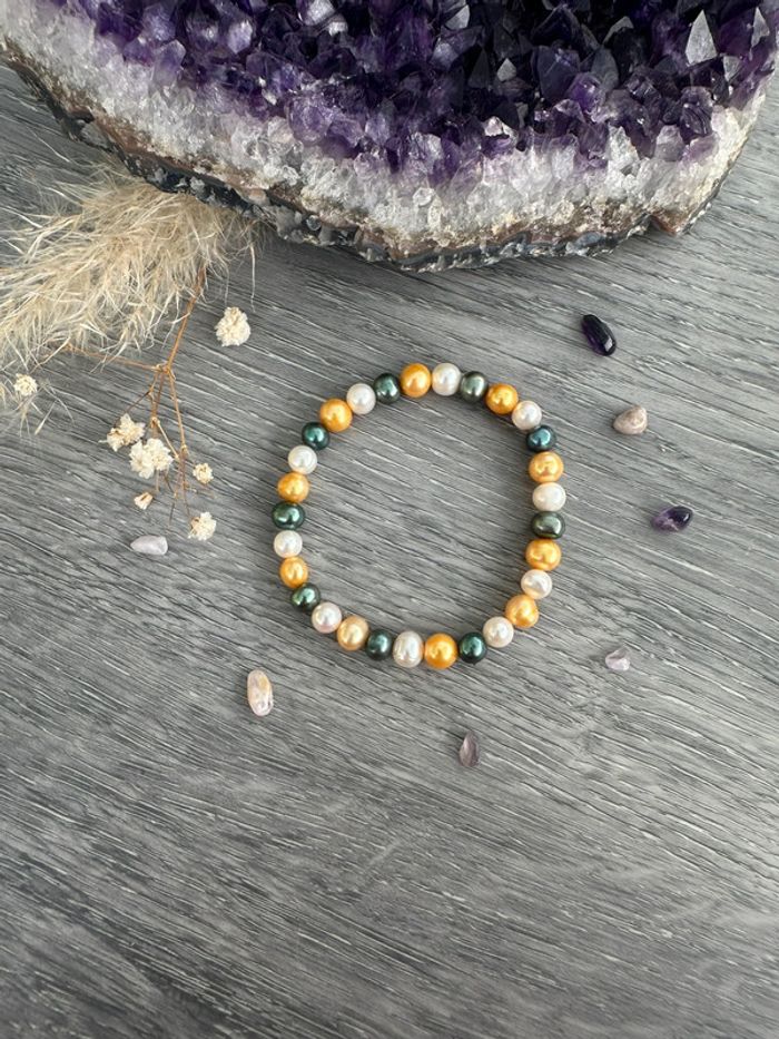 Bracelet en perles nacrées - photo numéro 2