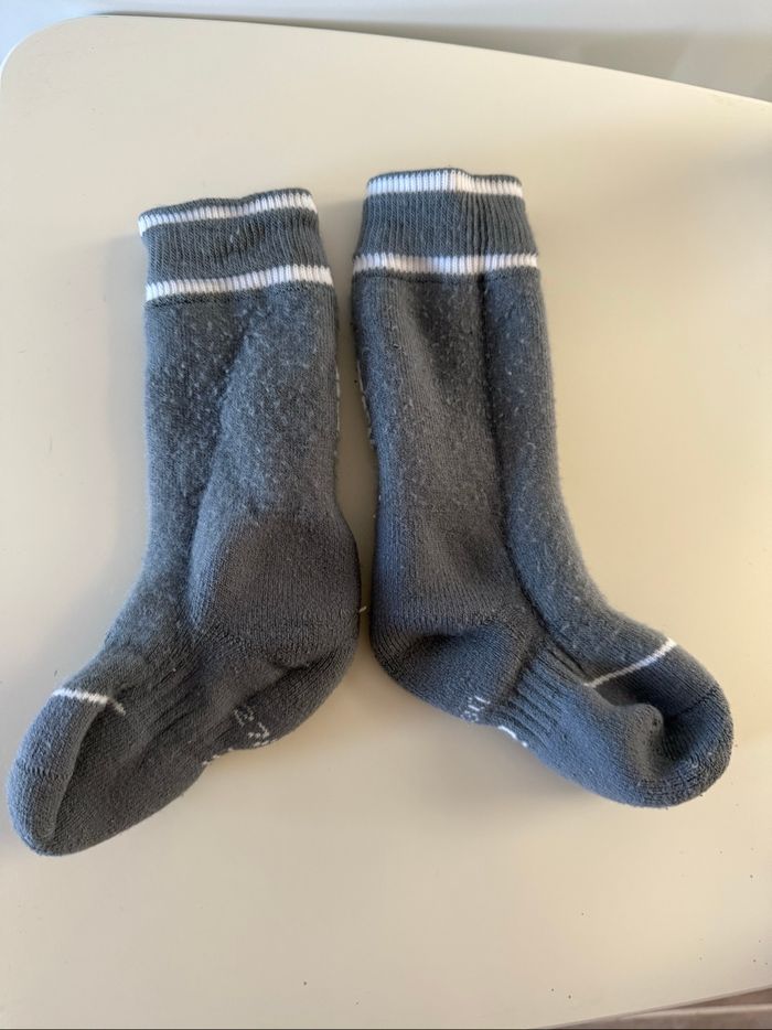 Chaussettes de ski chaudes Wedze grise et blanche 27/30 - photo numéro 2