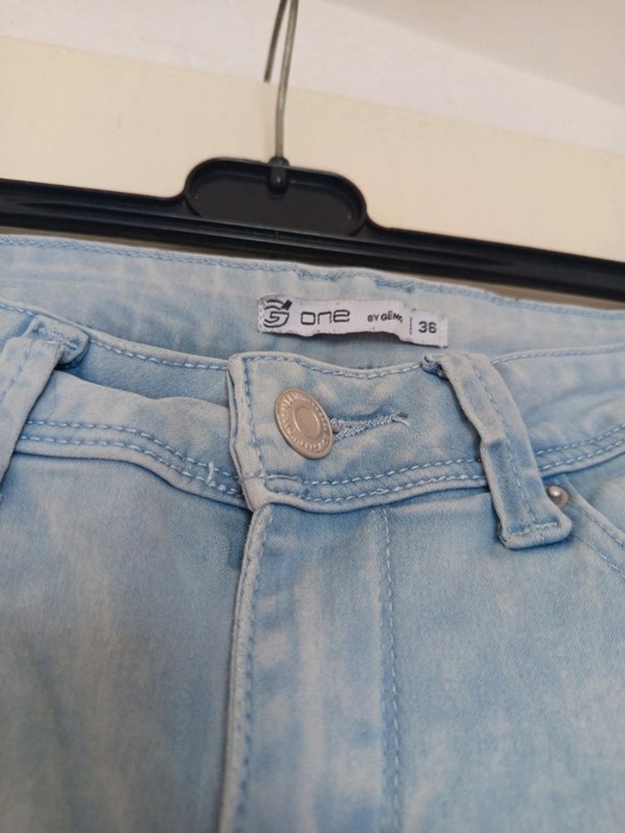 Jean bleu ciel en taille 36/S de la marque one by gemo - photo numéro 4