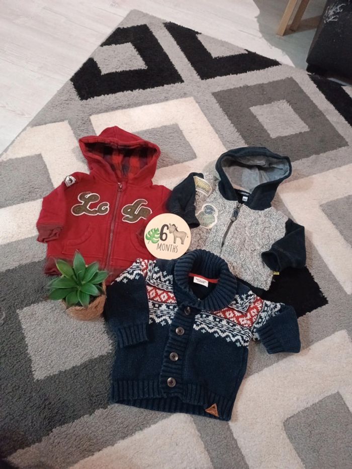 Lot de 3 gilets/sweat