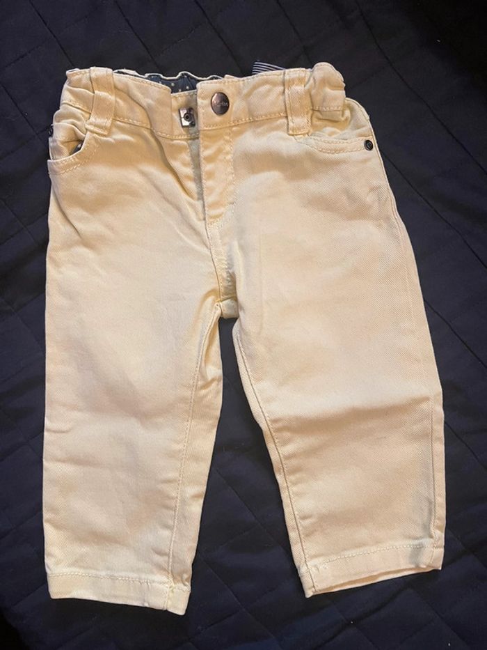 Pantalon « jean » jaune 1 an