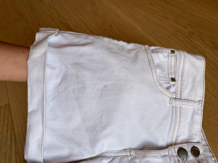 Short jean blanc M - photo numéro 5