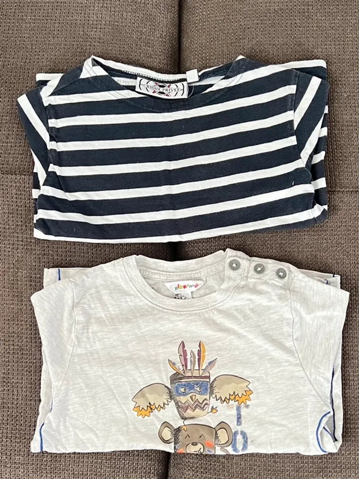 Lot de 2 t-shirts manches longues 4 ans - photo numéro 2