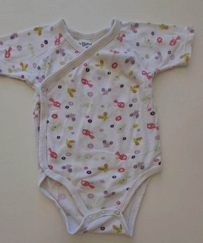 Lot de 2 bodies fille manches courtes 9 mois - photo numéro 2