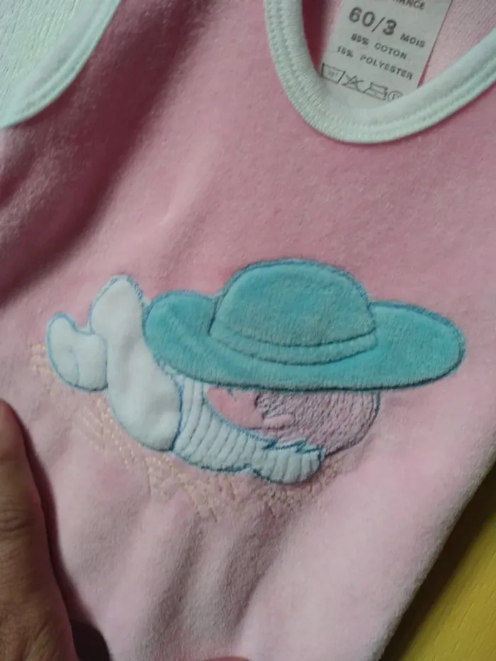 Pyjama combinaison salopette bébé vintage - photo numéro 2