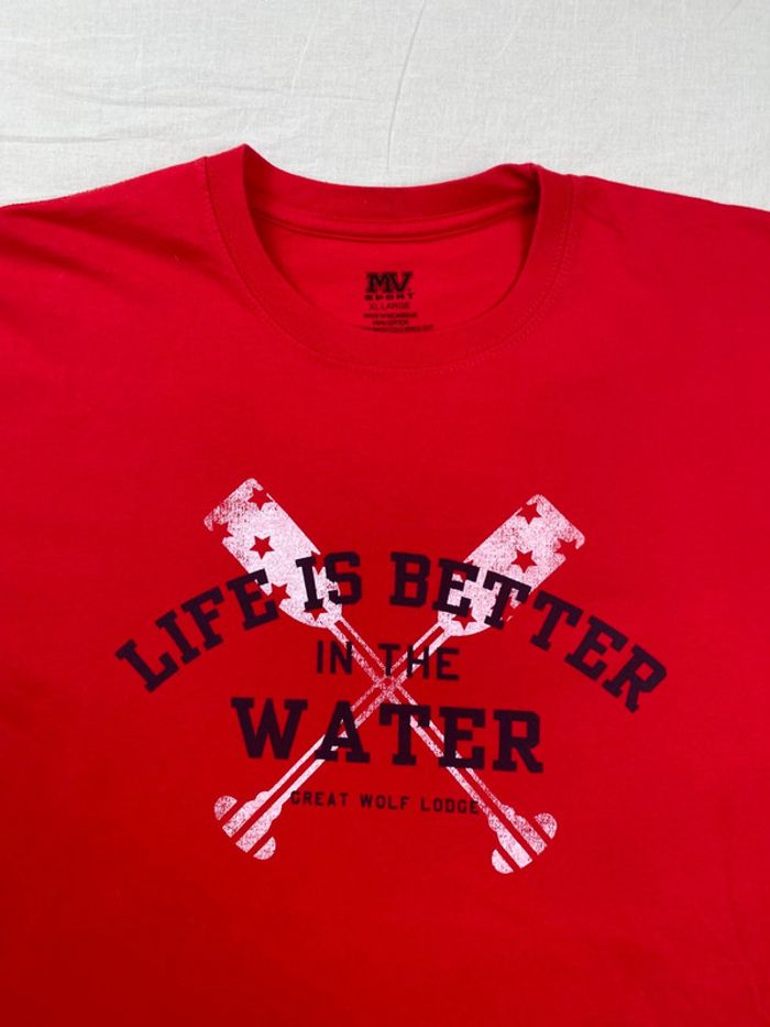 T-shirt imprimé sport USA, homme, été, Rouge XL - photo numéro 2