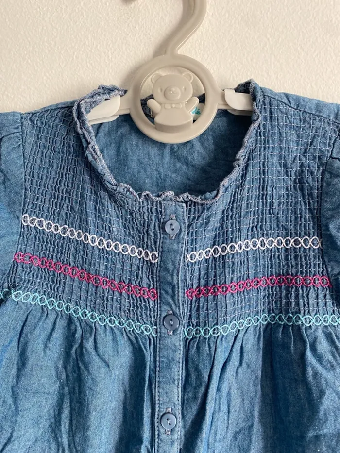 Blouse effet jeans 24 mois Grain de blé - photo numéro 5