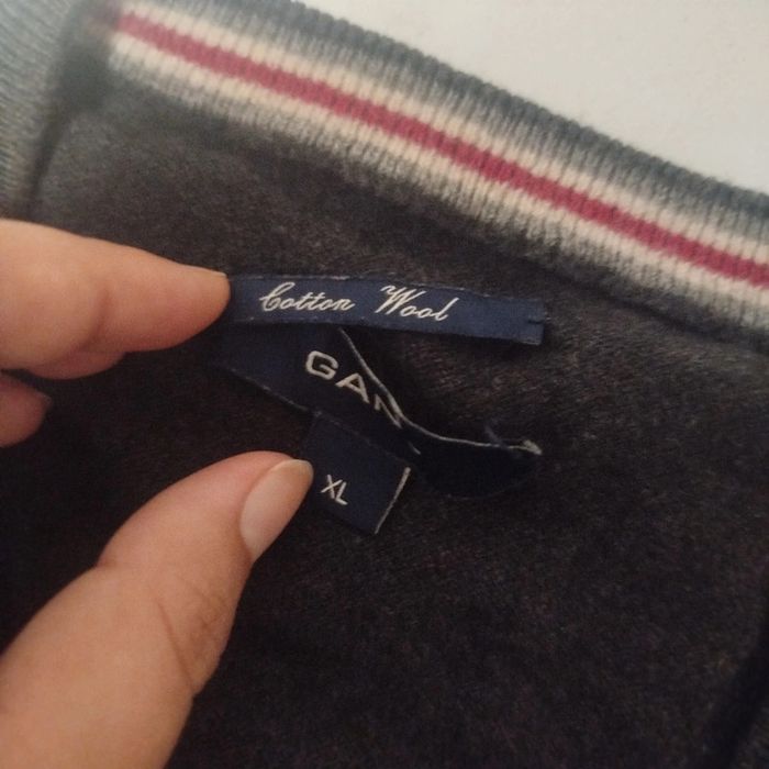Pull gris foncé homme coton wool | Gant | XL - photo numéro 3